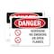 Signmission Kerosene No Smoking Or Open Flames Danger Sign, Vinyl Decal, 10in W x 7in L, 2PK OS-2PACK-DS-D-710-L-1404 - alternate 1